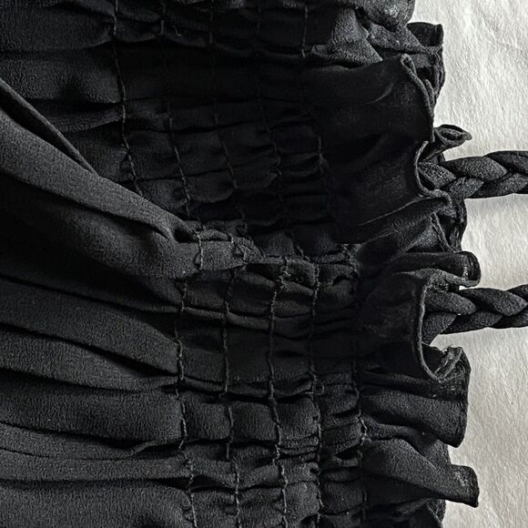 Michael Maiello For Pat Richards SZ 10 Black Dress Loose Flapper Cocktail Party - Picture 6 of 13